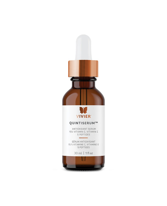 A concentrated multi-purpose antioxidant serum designed to target the advanced signs of aging and reduce further signs of aging. Enriched with 15% Vitamin C, Vitamin E, and a combination of 5 proprietary peptides known to boost collagen production, improve skin elasticity, and strengthen the skin barrier. Fine lines and wrinkles are smoothed, and the skin is hydrated, firmer, and younger looking.
